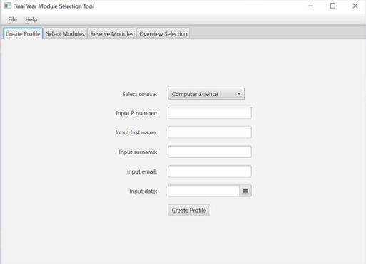 Final Year Module Selection Tool